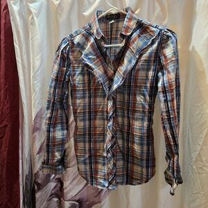 Plaid Button-Down Shirt